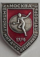 FENCING / SWORDSMANSHIP - Moscow 1974. Russia PIN A7/8 - Esgrima