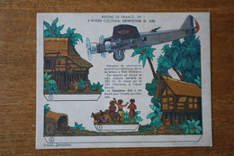 Chromo L'avion Colonial DEWOITINE D.430 Illustrateur Jeanjean Avions De France N°1  AVIATION - Au Bon Marché