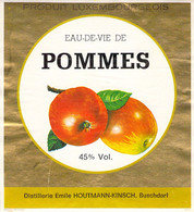 Etiquette Eau De Vie De Pommes  - Liqueur - Distillerie De Buschdorf - Produit Luxembourgeois - Sonstige & Ohne Zuordnung