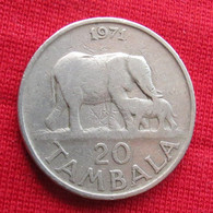 Malawi 20 Tambala 1971 KM# 11.1 Lt 260  *V2 Elephant - Malawi