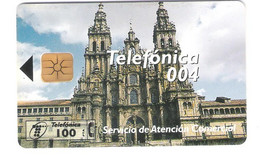 Spain - G-011 - Emision De Gentileza - Catedral De Santiago Telefonica 004 - Emissions De Gentillesse