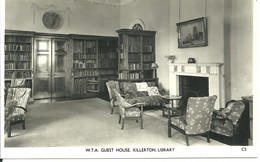REAL PHOTOGRAPHIC POSTCARD - THE LIBRARY - W.T.A. GUEST HOUSE - KILLERTON - NATIONAL TRUST PROPERTY - EXETER - DEVON - Exeter