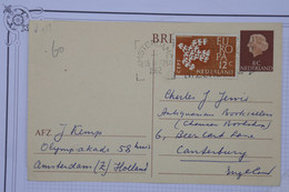 AO5 FRANCE BELLE CARTE  1962 AMSTERDAM  POUR CANTERBURY  ENGLAND +++AFFRANCH. PLAISAN - Storia Postale