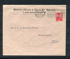 Schweiz / 1915 / Privatganzsachenumschlag "MARTEL-FALCK" Stempel "St. Gallen" (D220) - Enteros Postales
