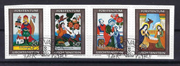 Liechtenstein 1974, Nr. 616-619, Weihnachten: Hinterglasmalerei Gestempelt Used - Used Stamps