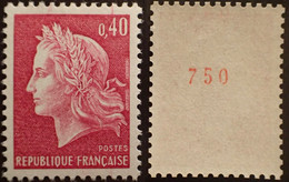 R781/448 - FRANCE - 1967/1969 - TYPE MARIANNE DE CHEFFER - N°1536Bc (N° ROUGE AU VERSO) NEUF** - 1967-70 Marianne (Cheffer)