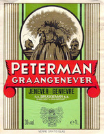 Etiquette Peterman Graangenever - Liqueur - Alcool De Genievre - Otros & Sin Clasificación