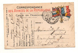 Carte En Franchise Correspondance Des Armées De La République 50e Artillerie 2e Batterie Secteur 72 De 1915 - 1914-18