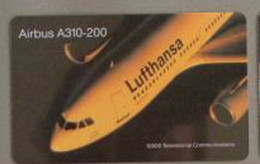 LUFTHANSA : LUF20 LUFTHANSA AIRBUS A310-200 SATELLITE CARD USED - [2] Prepaid