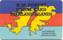 FALKLANDS : FLK01 20min H.M. FORCES FALKLAND ISLANDS (no Logos) SATELLITE CARD USED Exp: 3 MONTHS - Falklandeilanden