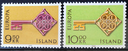 EUROPA 1968 - ISLANDE                    N° 372/373                       NEUF** - 1968