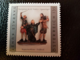 Austria 2022 Autriche 400th Ann Death Saint Fidelis Sigmari Religion Sculptur 1v Mnh - Unused Stamps