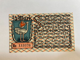Allemagne Notgeld Strausberg 1/2 Mark - Verzamelingen