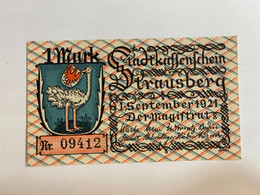 Allemagne Notgeld Strausberg 1 Mark - Colecciones