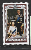 Penrhyn Island 1978 Officials OHMS Overprint On $1 Silver Jubilee MNH - Penrhyn
