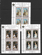 Penrhyn Island 1977 QEII Silver Jubilee Set Of 3 Sheets Of 4 MNH - Penrhyn