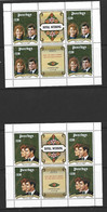 Penrhyn Island 1986 Prince Andrew Royal Wedding Set Of 2 In Sheets Of 4 With Labels MNH - Penrhyn