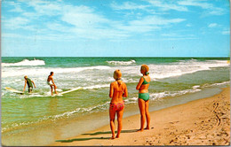 Massachusetts Cape Cod Beach Scene Riding The Surf - Cape Cod