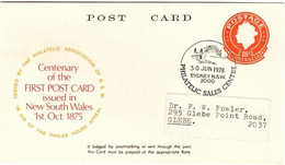 Australia 1978  Centenary Of First Post Card Issued In NSW - Otros & Sin Clasificación