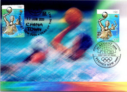 (5 H 14) Sydney 2000 Olympic Games 20th Anniversary Commemoration Maxicard - Water Polo - Water Polo