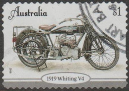 AUSTRALIA - DIE-CUT-USED 2018 $1.00 Vintage Motor Cycles - 1919 Whiting V4 - Used Stamps