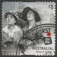 AUSTRALIA - DIE-CUT-USED 2018 $1.00 Centenary Of WWI 1918: Return Home - Usati