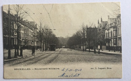 Bruxelles - Boulevard Militair - Tram - Verzonden - Avenues, Boulevards