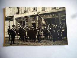 CARTE PHOTO PONT DE VAUX LES CONSCRITS DE 1912 COMMERCE NUGON LESTHENET TABAC - Pont-de-Vaux