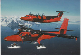 British  Antarctic Territory (BAT)  Postcard Havilland Dash-7 & Twin Otter Approaching Rothera Station Unused (RH151) - Lettres & Documents