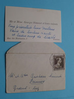Mr. Et Mme Georges SIMONET & Enfants ( TAMINES ) Anno 193? ( Voir Photos ) > Simonet/Ferniers > Grand-Leez (+ Envelop)! - Visiting Cards