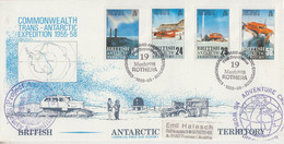 British Antarctic Territory (BAT) 1988 Trans-Antarctic Expedition 4v FDC Ca Rothera  (RH151A) - FDC