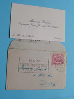 Maurice VERDIN Inspecteur Vente Journal " LA MEUSE " ( COUTHUIN ) Anno 1949 Petit Han ( Voir Photos ) > (+ Envelop)! - Visitekaartjes