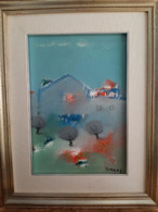 Manlio Bacosi (Perugia 1921-1998) "Paesaggio" Olio Huile -50x60cm. C.a - Huiles