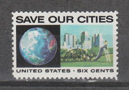 U.s.a.  - 1970. Salva La Nostra Città Dallo Smog.Save Our City From Smog.. MNH - Umweltverschmutzung