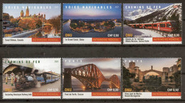 ONU Genève 2021 - Unesco - Patrimoine Mondial "Waterways, Railways And Bridges" Détachés De Carnet De Prestige ** - Unused Stamps