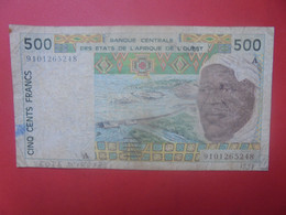 ETATS D'AFRIQUE OCCIDENTALE COTE D'IVOIRE (A) 500 Francs 1991 Circuler WPM N°110A (L.2) - États D'Afrique Centrale