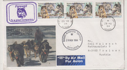 British Antarctic Territory (BAT) 1994 Cover "the Last Huskies" Ca Rothera 29 NO 1994 (RH154A) - FDC