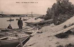 CPA - TRIEL - Les Berges De La SEINE ...(pêcheurs à La Ligne) - Edition C.L.C. - Triel Sur Seine