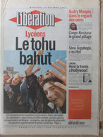 Journal Libération (14 Octobre 1998) Lycéens - Audry Maupin - Congo-Kinshasa - Sécu - Henri D'Abbadie D'Arrast - Desde 1950