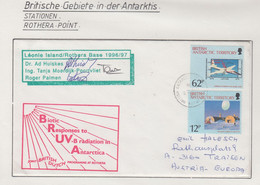 British Antarctic Territory (BAT) 1996 Léonie Island/Rothera Base  Dutch Ant.3 Signatures Ca Rothera  23/-/1996 (RH155B) - Covers & Documents