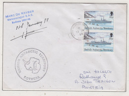 British Antarctic Territory (BAT) 1998 Si Meteorologist BAS Ca Rothera 12 JA 1998 (RH155C) - Briefe U. Dokumente