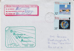 British Antarctic Territory (BAT) 1996 Léonie Island/Rothera Base  Dutch Ant.3 Signatures Ca Rothera  23/-/1996 (RH156) - Briefe U. Dokumente