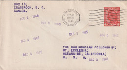 Canada Old Cover Mailed - 1903-1954 Rois