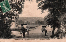 CPA - VERNOUILLET-VERNEUIL - Descente De La Gare ...(charrettes) - Edition A.G. - Vernouillet