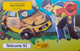 Carte à Puce - France - France Télécom - Ford KA, Réf.1018A, Variété : Fils Dans N° Série - 1999