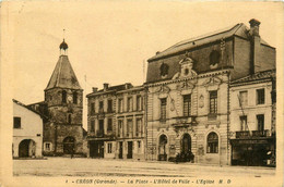 Créon * La Place * L'hôtel De Ville Et L'église * Restaurant - Other & Unclassified