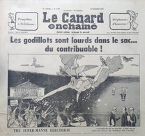 1966 LE CANARD ENCHAÎNÉ 14 Décembre - GÉNÉRAL DE GAULLE - THE SUPER- MANNE ÉLECTORAL - CHÂTEAUROUX - ESPAGNE - Autres