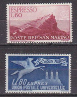 Y9230 - SAN MARINO Espresso Ss N°21/22 - SAINT-MARIN Expres Yv N°21/22 ** - Express Letter Stamps