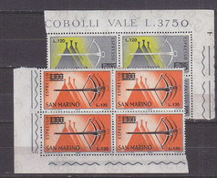 Y9237 - SAN MARINO Espresso Ss N°25/26 - SAINT-MARIN Expres Yv N°28/29 ** QUARTINA BLOC - Express Letter Stamps