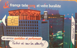 Carte à Puce - France - France Télécom - Buraliste Ville, Réf.1099, Variété: N° Inclinés à D - 2000